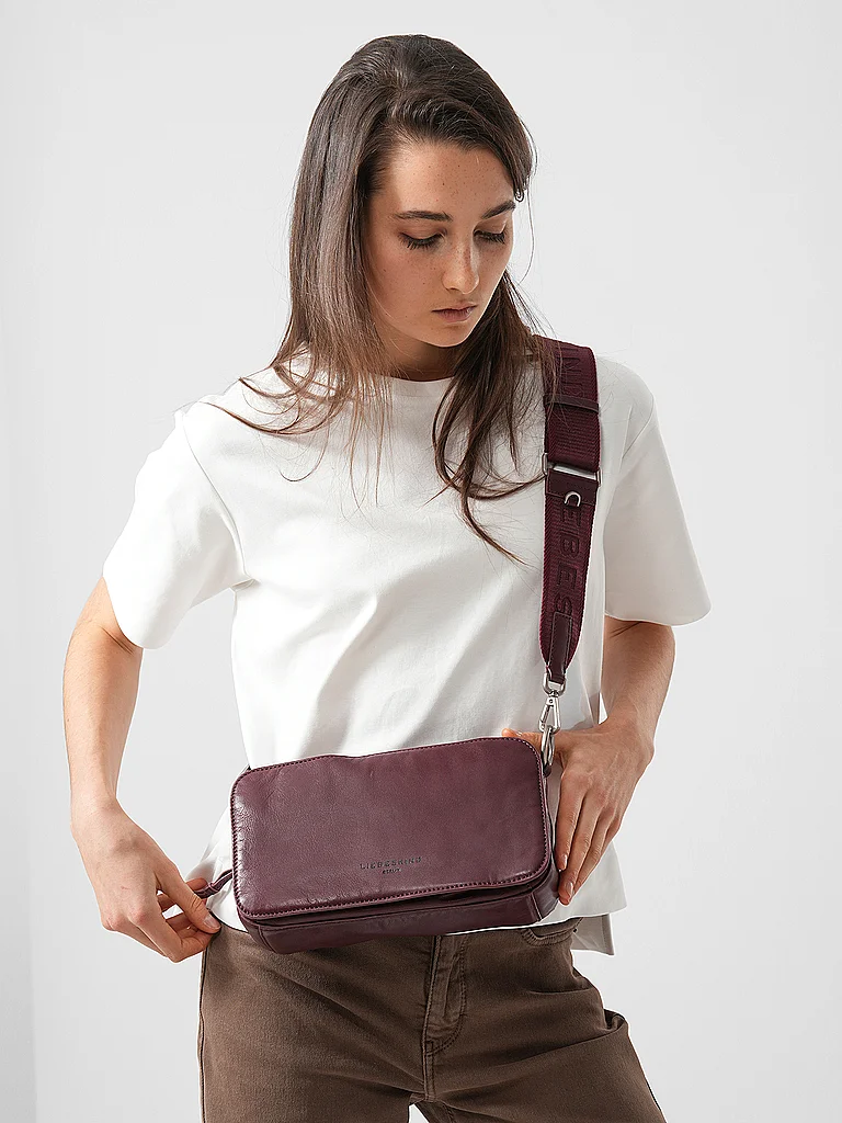 Liebeskind Berlin Clarice Medium Leather Crossbody Bag Dark Red 2